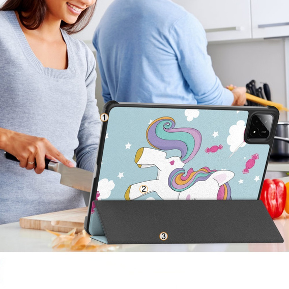 Калъф за Xiaomi Pad 7 / Xiaomi Pad 7 Pro, Smartcase, unicorn