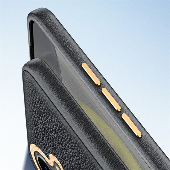 Кожен калъф за Samsung Galaxy S25, leather hybrid, сив