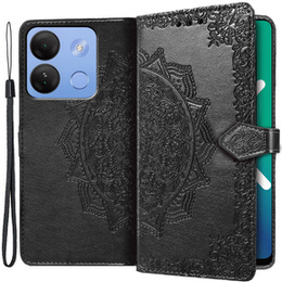Калъф с капак за Infinix Smart 7 HD 4G, Mandala, черен