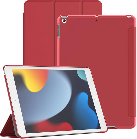 Калъф за iPad 7/8/9 10.2 2019/2020/2021, Smartcase, червен