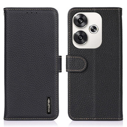 KHAZNEH RFID калъф за Xiaomi Poco F6, Litchi Texture, черен