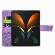 Калъф с капак за Samsung Galaxy Z Fold 4 5G, Butterfly, лилав