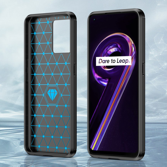 Калъфът за Realme 9 Pro+ Plus / Realme 9 4G, Carbon, черен