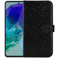 Калъф с капак за Samsung Galaxy M55 5G, Wallet Rhombus, син