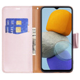 Калъф с капак за Samsung Galaxy M33 5G, Wallet Litchi Magnet, розов rose gold