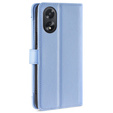 Калъф с капак за Oppo A38 / A18 4G, Wallet Zipper Pocket, син