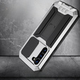 Брониран калъф за Samsung Galaxy S23, R-JUST CamShield Slide, сребро / черно