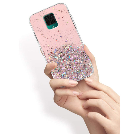 Калъфи за Xiaomi Redmi Note 9S / 9 Pro, Glittery, розов