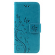 Калъф с капак за iPhone 7/8/SE 2020/SE 2022, Butterfly Flower, син