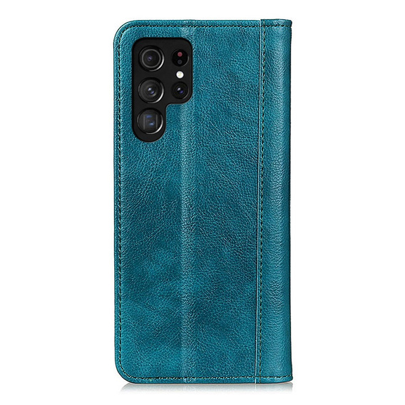 Калъфи за Samsung Galaxy S25 Ultra, Wallet Litchi Leather, зелен