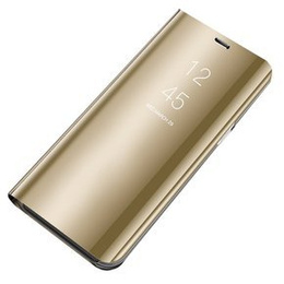 Калъфи за LG Velvet, Clear View, златен
