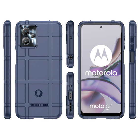 Калъфи за Motorola Moto G13 / G23, Rugged Shield, син