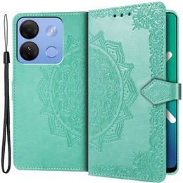 Калъф с капак за Infinix Smart 7 HD 4G, Mandala, зелен