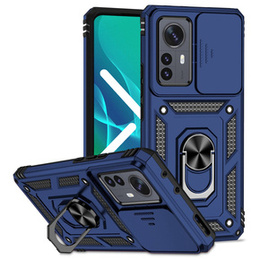Брониран калъф за Xiaomi 12 / 12X, CamShield Slide, син