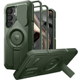 Брониран калъф за Samsung Galaxy S25+ Plus, Dexnor CamProtect MagSafe, зелен (Две рамки)