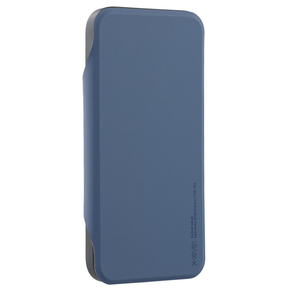 X-LEVEL калъф за iPhone 16 Pro Max, Magnetic Card Holder, син