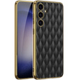 Калъф за Samsung Galaxy S24, Leather Rhombus, черен