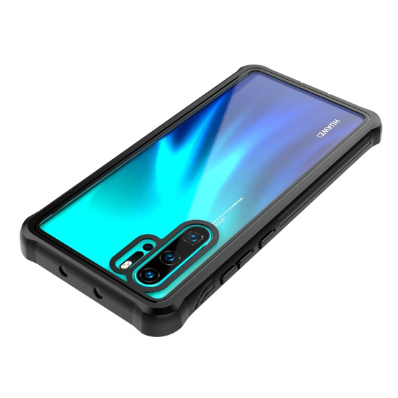 Калъф за Huawei P30 Pro, Shockproof, с фолио, черен