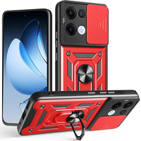 Брониран калъф за Oppo Reno 13, CamShield Slide, червен