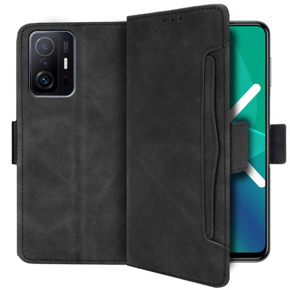 Калъф с капак за Xiaomi 11T / 11T Pro, Card Slot, черен