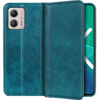 Калъф с капак за Motorola Moto G53 / G23 / G13, Split Leather, зелен