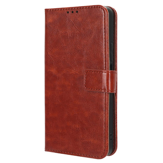 Калъф с капак за Oppo Reno 12FS / 12F, Crazy Horse Wallet, кафяв