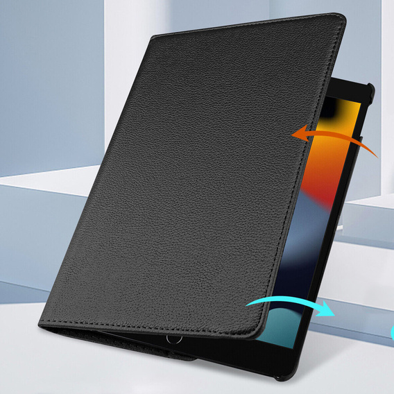 Калъф за iPad 10.9 2022 10 Gen TB330FU 10.95", въртящ се на 360, черен