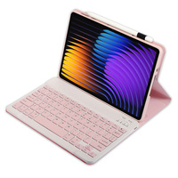 Калъф с Bluetooth клавиатура за Xiaomi Pad 7 / Xiaomi Pad 7 Pro, Pink