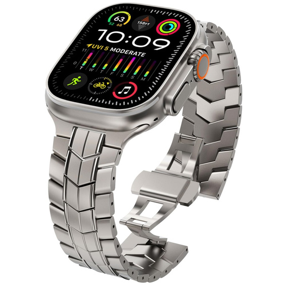 Гривна за Apple Watch 1/2/3/4/5/6/7/8/9/SE/ULTRA/ULTRA 2 42/44/45/49MM, титан