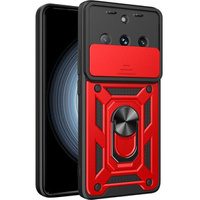 Брониран калъф за Realme 11 Pro 5G / 11 Pro+ 5G, CamShield Slide, червен