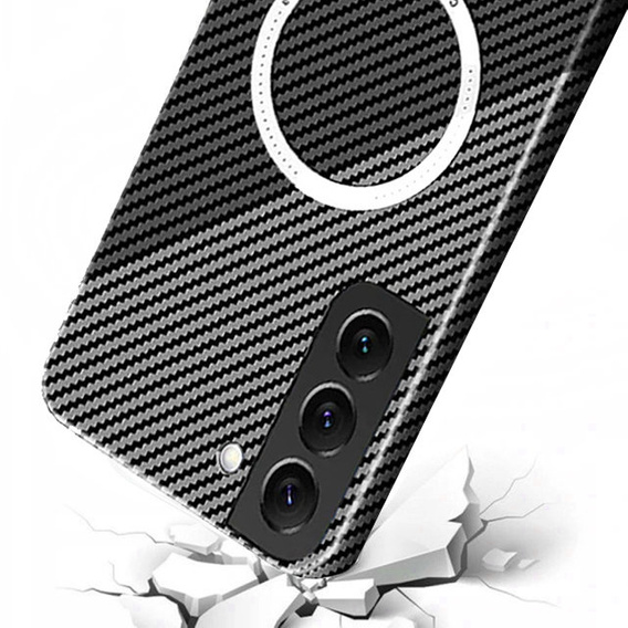 Калъфи за Samsung Galaxy S23 Plus, Magsafe Slim Carbon, черно / сиво