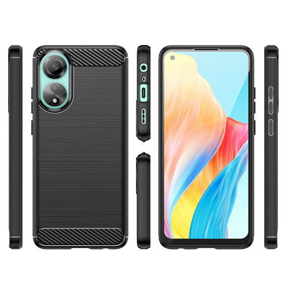 Калъфът за Oppo A78 4G, Carbon, черен