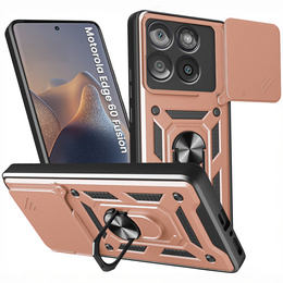 Брониран калъф за Motorola Edge 60 / 60 Fusion, CamShield Slide, розов