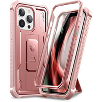 Брониран калъф за iPhone 13 Pro, Dexnor Full Body, розов rose gold