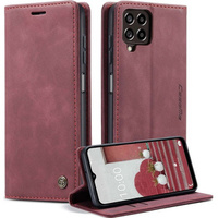 CASEME калъф за Samsung Galaxy M33 5G, Leather Wallet Case, бордо