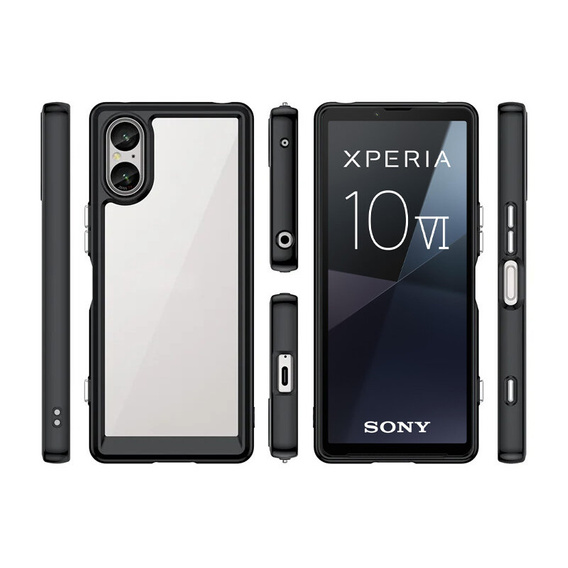 Калъфи за Sony Xperia 10 VI, Fusion Hybrid, прозрачен / черен