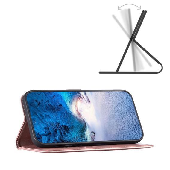 Калъф с капак за Xiaomi Redmi Note 13 Pro 4G / Xiaomi Redmi Note 14S / Xiaomi Poco M6 Pro 4G, BINFEN Wallet, розов