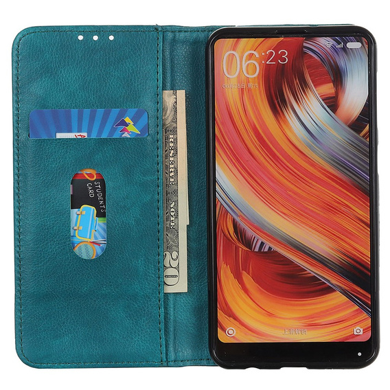 Калъфи за Xiaomi Redmi Note 13 Pro 4G, Wallet Litchi Leather, зелен