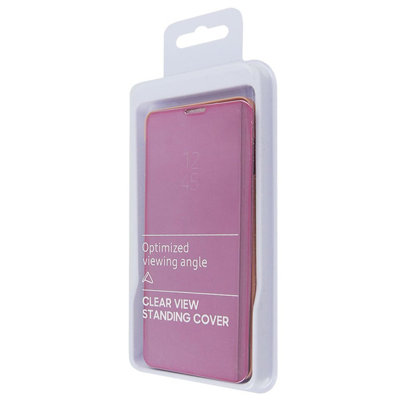 Калъфи за Realme C11, Clear View, розов rose gold