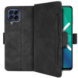 Калъф с капак за Samsung Galaxy M53 5G, Card Slot, черен