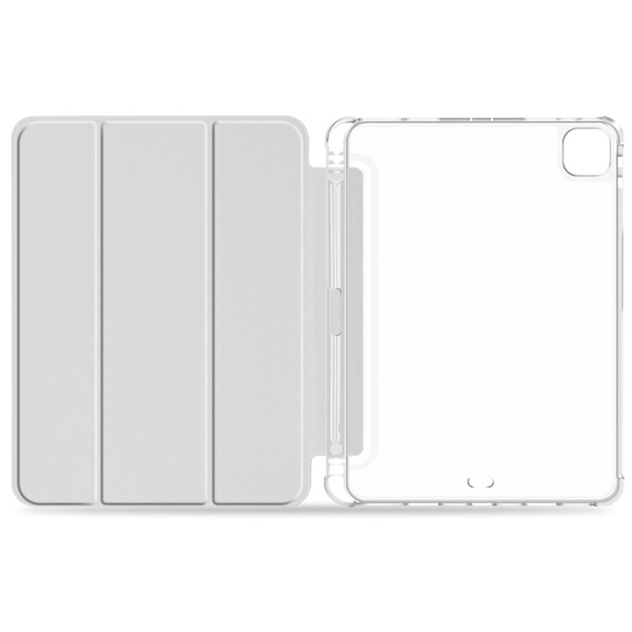 Калъф за iPad Pro 11 2022 / 2021 / 2020, Smartcase Hybrid, с място за стилус, сив