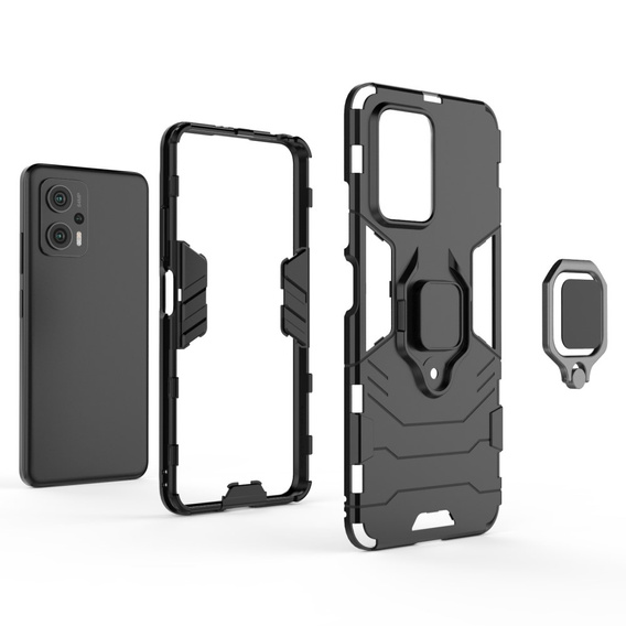 Калъфи за Xiaomi Poco X4 GT 5G, Kickstand Ring, черен