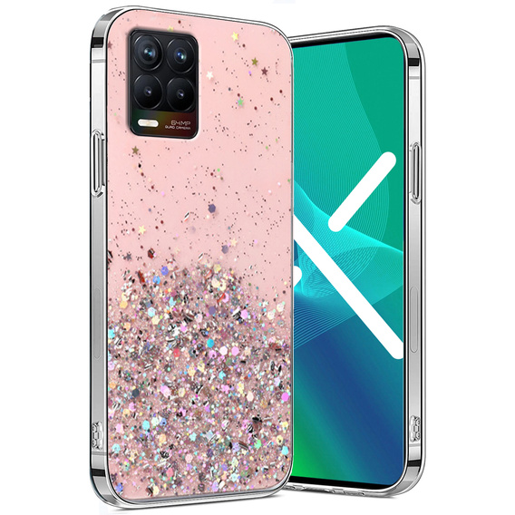 Калъфи за Realme 8 / 8 Pro, Glittery, розов