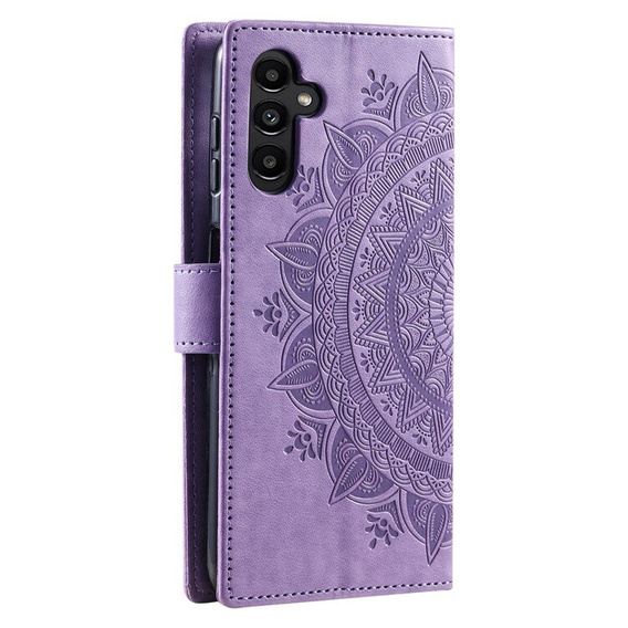 Калъф с капак за Samsung Galaxy A55 5G, Mandala Flower, зелен