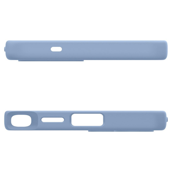 Spigen калъф за Samsung Galaxy S25 Ultra, Silicone Fit Mag, син + закалено стъкло