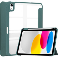 Калъф за iPad 10.9 2022 10 Gen, Smartcase Hybrid, с място за стилус, тъмнозелен