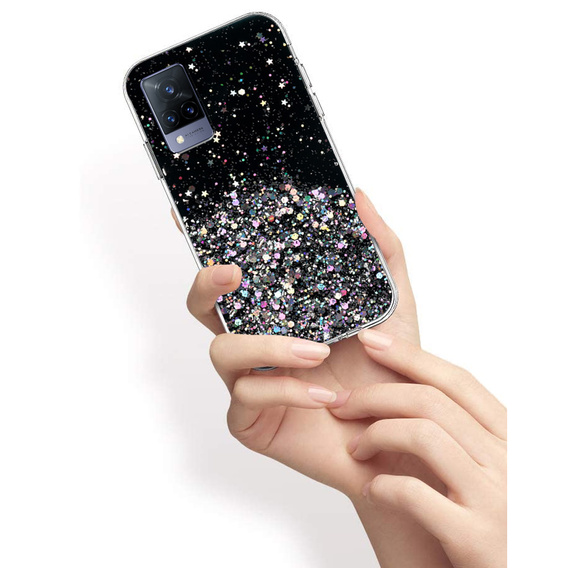 Калъфи за Vivo V21 5G, Glittery, черен