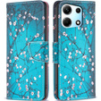 Калъф с капак за Infinix Zero 30 5G, Wallet, sakura, син