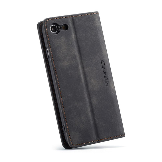 CASEME калъф за iPhone 7/8/SE 2020/SE 2022, Leather Wallet Case, черен
