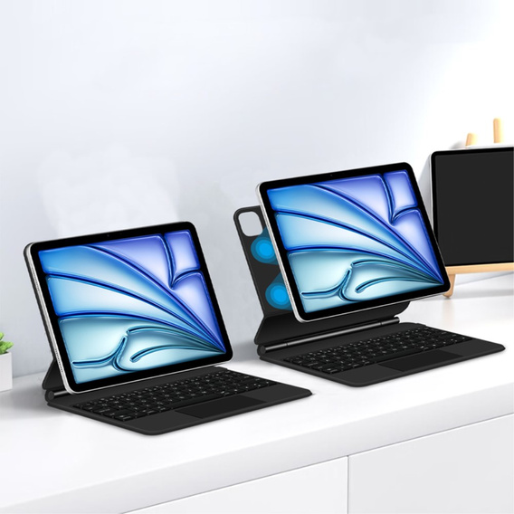 Калъф за клавиатура за iPad Air 13" 2024, Magnetic Keyboard Touchpad, черен